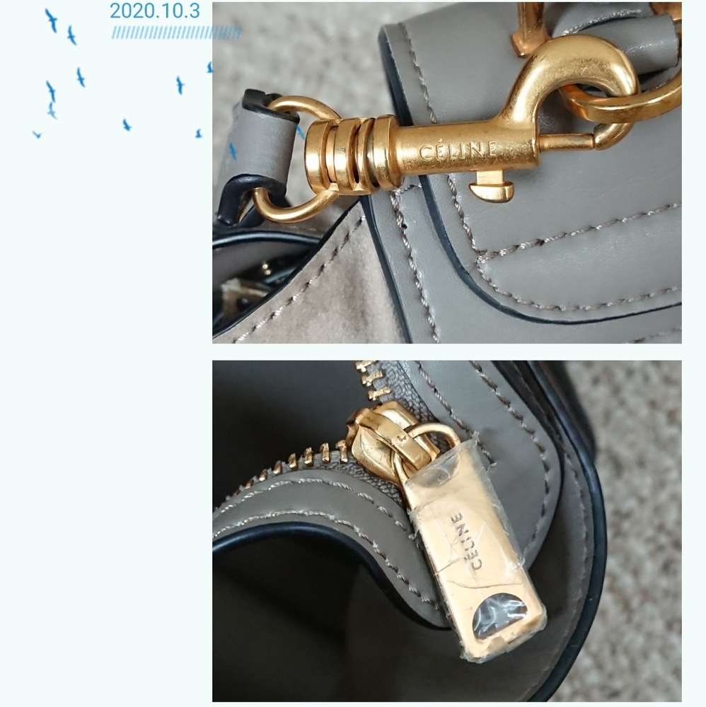 Celine medium trapeze elephant gray purse - Picture 4 of 16